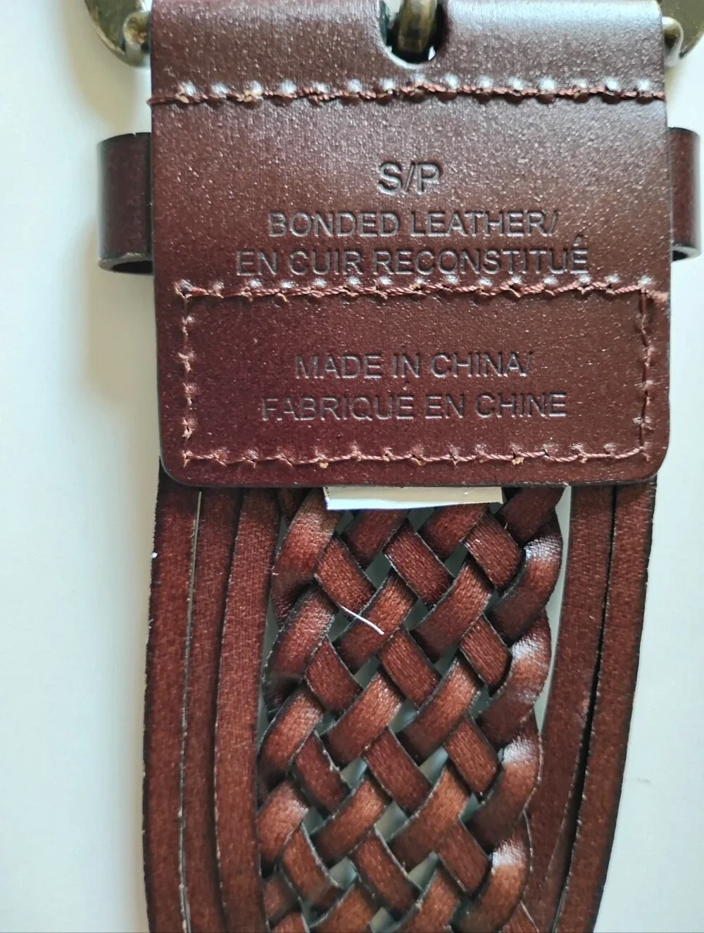 Woven Braided Bonded Leather Belt Brown Wide All Seasons Classic Bohemian